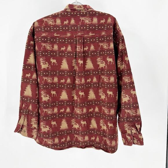 CABELA'S Vintage Deerskin Soft Chamois button down deer forest cabin winter warm - Picture 2 of 9